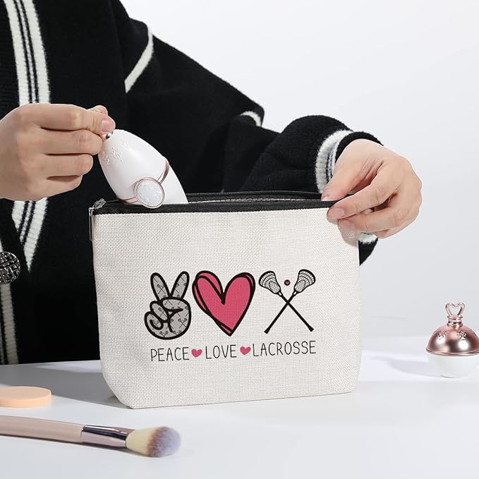 KDXPBZ Lacrosse Gifts: Funny Gifts for Her, Him, Moms, Players - Makeup Bag & More