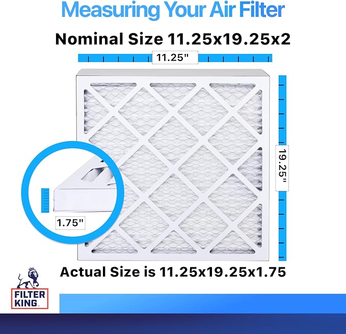 Filter King 11.25x19.25x2 Air Filter | 4-PACK | MERV 8 HVAC Pleated A/C Furnace - Image 2