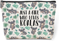 Cute Koala Makeup Bag Koala Gifts Funny Koala Lovers Gift Stuff Decor Travel Toiletry Bag for Women Best Friends Girls Animal Lovers Daughter Sister Coworker Camping Birthday Christmas Retirement