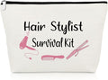 Hairdresser Gifts Hair Stylist Makeup Bag Inspirational Gifts for Hairstylist Hair Dresser Cosmetic Bag Retirement Presents for Hairdresser Cosmetology Graduation Presents Travel Cosmetic Pouch