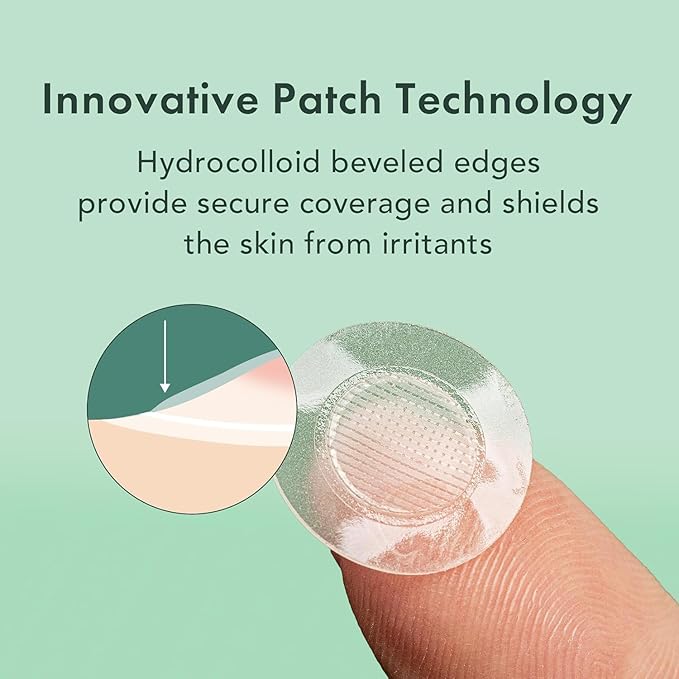 Rael Pimple Patches, Miracle Microcrystal Spot Cover - Hydrocolloid Acne Pimple Patch with Tea Tree Oil, Early Stage Zits and Blemish, Korean Skin Care (9 Count)