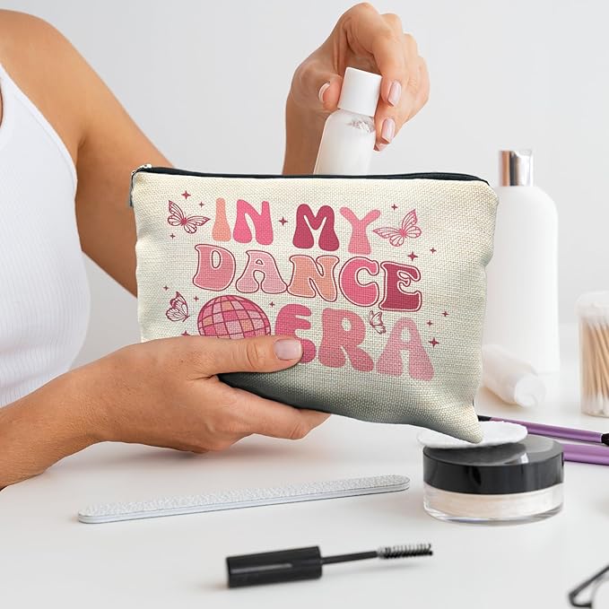 Dance Makeup Bag, Dancer Gifts, Dance Teacher Gifts, Dance Stuff, Dance Team Gifts, Dance Stuff Accessories, in My Dance Era Cosmetic Bag Makeup Pouch
