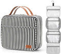 Bosidu Hanging Travel Toiletry Bag,Large Capacity Cosmetic Travel Toiletry Organizer for Women with 4 Compartments & 1 Sturdy Hook,Perfect for Travel/Daily Use/Christmas