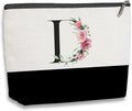 Initial Makeup Bag, Personalized Gifts for Women, Personalized Makeup Bag, Bridesmaid Gifts, Cosmetic bags for Women (Letter D)