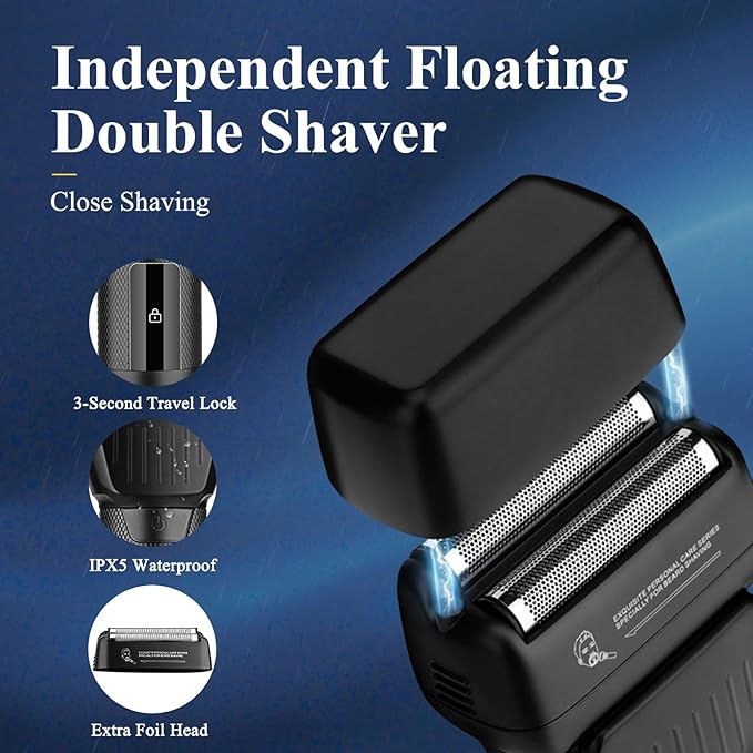 Professional Hair Clippers & Hair Trimmer & Foil Shaver Kit for Men, Beard Trimmer Clippers and Trimmers Set, Cordless Mens Hair Clippers for Hair Cutting, Grooming, Face, Family, Barber