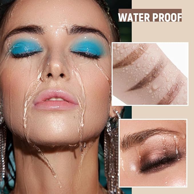 Eyebrow Pencil, Microblading Eyebrow Pencils for Women, Premium Magic 3D Waterproof Microblading Eyebrow Pen 4 Fork Tip Tattoo Pencil, Eye Brow Makeup Long-Lasting for Women (Light Coffee)