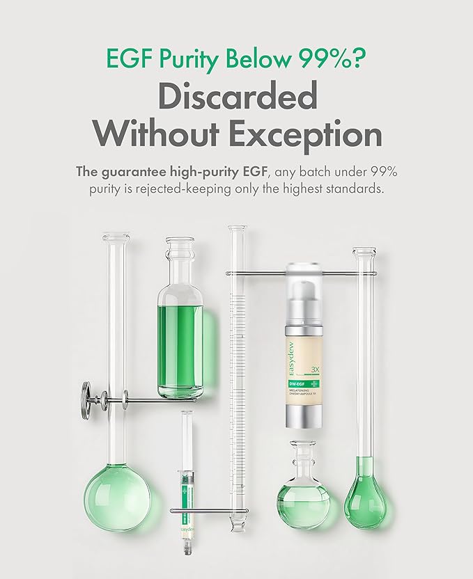 Easydew DW-EGF Melatoning Ampoule 3X - Hydrating Dark Spot Serum with Niacinamide & Glutathione for Uneven Skin - Fast Absorbing Day & Night Ampoule Korean Skin Care (Bottle 1.01 fl oz, EGF 3X)