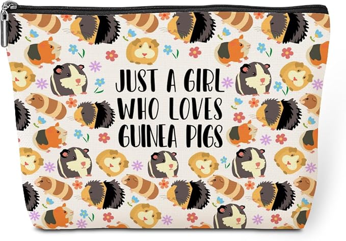 Cute Guinea Pig Makeup Bag Guinea Pig Accessories Funny Guinea Pig Gifts Stuff Decor Travel Toiletry Bag for Women Best Friends Girls Pet Animal Lovers Daughter Sister Camping Birthday Christmas