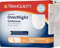 Tranquility Premium OverNight Disposable Absorbent Underwear (16 Count) - L, 44-54 in. Waist - Maximum Absorbency, All-Night Sleep, Breathable Comfort, 16 Adult Diapers