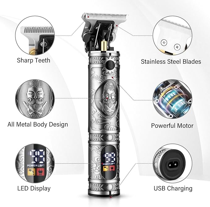 GSKY Beard Trimmer for Men, Hair Clippers for Men Professional,Cordless Mens Hair Trimmer