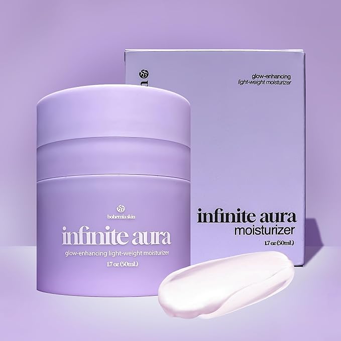 Kay’s Glow Serum + Infinite Aura Moisturizer – Oxygen-Infused THDA Vitamin C with Gentle AHA for Face and neck | Hydrates, Soothes and Brightens Bundle