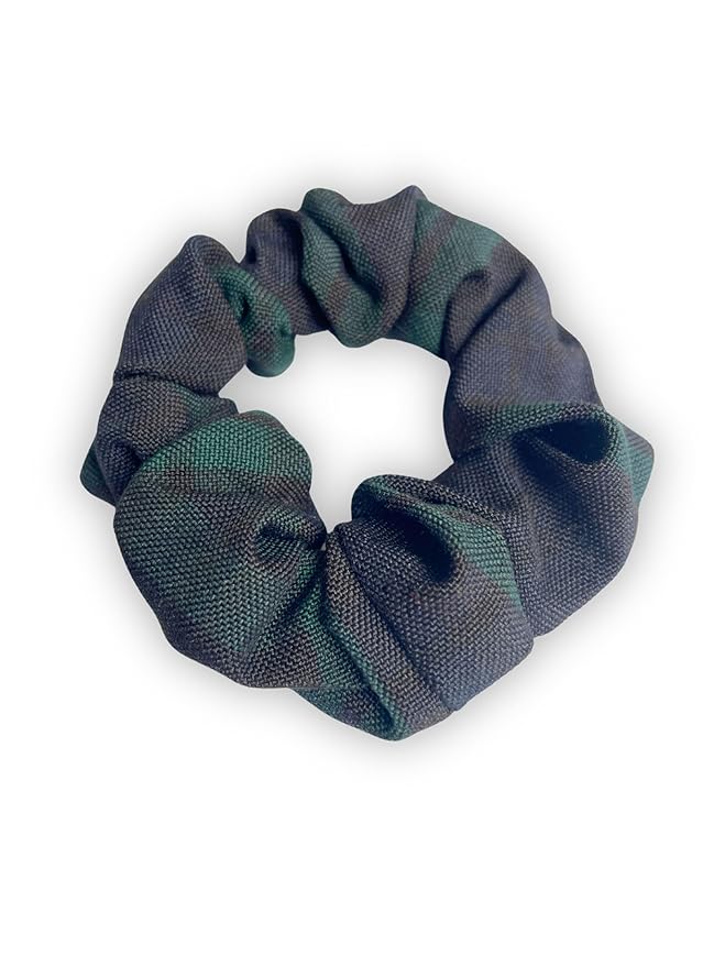 Plaid scrunchie, ClassExceed school uniform plaid, Back to school, handmade school uniform hair accessories (Hunter Navy Plaid79)