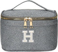 EURYNOME Makeup Bag with Custom Letter H, Water-Resistant Travel Organizer Pouch, (8.3x5.1x5.1 Inch) Cosmetic Case for Women
