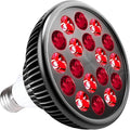 Red Light Therapy Bulb, 18 LEDs Red Light Therapy Lamp for Body and Face with 660nm Red and 850nm Infrared Light Therapy Device for Skin Care Pain Relief Suitable E26 Socket-Only Bulb