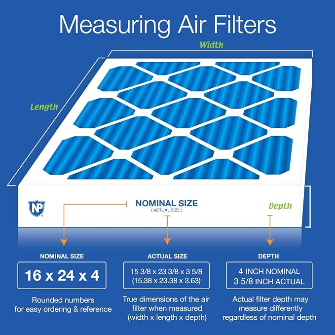 Nordic Pure 16x24x4 Pleated MERV 7 Air Filters 6 Pack - Image 2