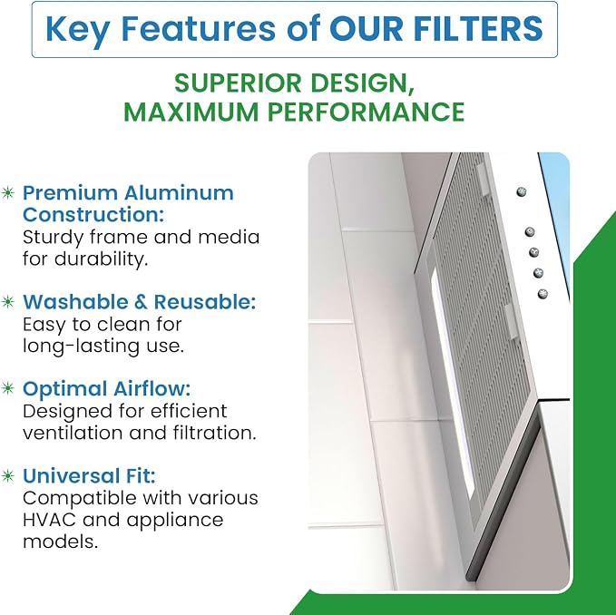 Replacement Aluminum Pre/Post Filter- 203373 9-7/8 X 19-13/16 X 3/8 2TSSS - Image 3