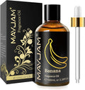 MAYJAM 100ML/3.38FL.OZ Banana Fragrance Oils with Glass Dropper, Essential Oils for Diffusers for Home, Long Lasting Scented Oils for Diffusers Soap Candle Making