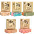 Natural Carnival Variety Bar Soap - Gentle Cleansing for Sensitive Skin, Sweet and Vanilla - 5 Pack