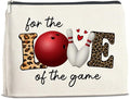 Bowling Gifts Makeup Bag Bowling Team Gifts for Women Coach Cosmetic Bag Bowling Zipper Makeup Pouch Gift, polychrome
