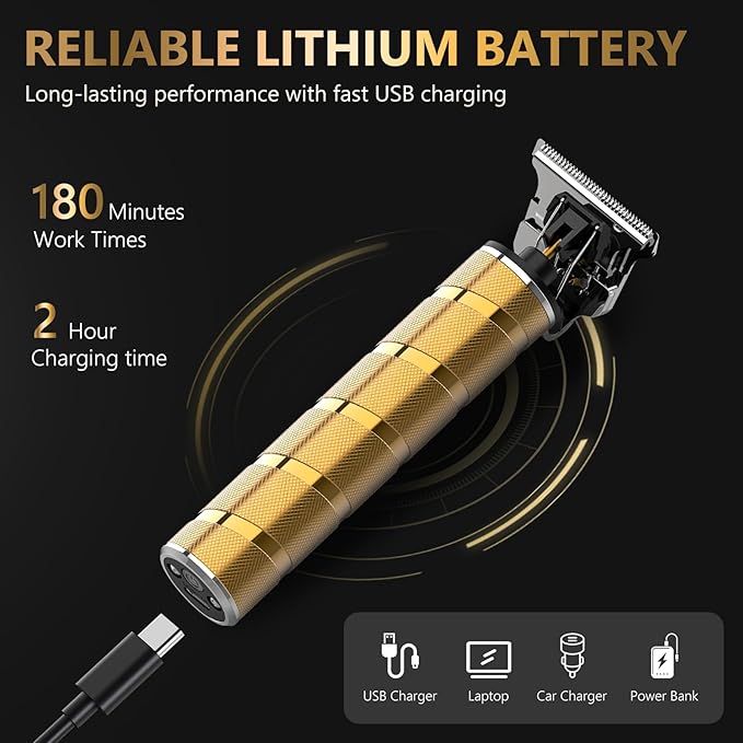 Ufree Hair Trimmer & Beard Trimmer for Men Professional, Electric Razor Shavers for Men, T Blade Precision Edgers Liners, Barber Clippers for Hair Cutting Mustache Facial, Mens Gifts