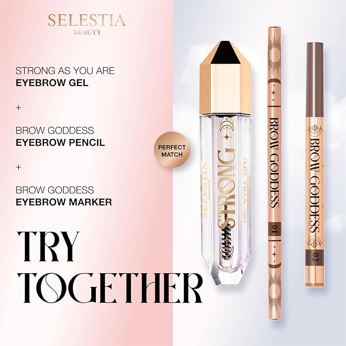 Clear Eyebrow Gel – Long-Lasting Formula for Strong Hold & Natural Finish, Clump & Flake Free – Taming & Defining Brow Lamination Gel, 0.095 fl.oz. – Strong As You Are