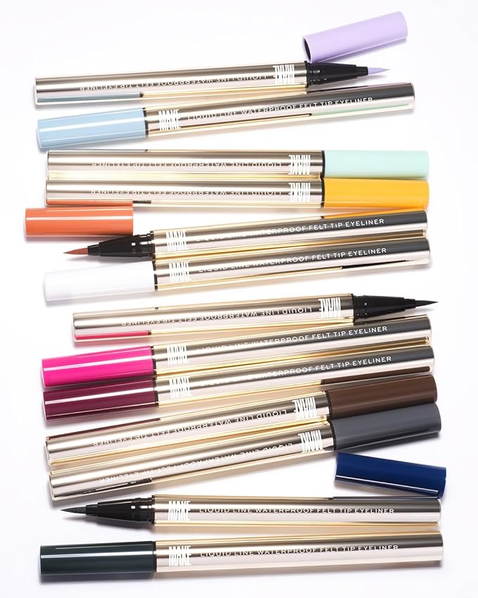 MAKE Beauty Liquid Line Waterproof Liquid Eyeliner Pen. Smudge-Proof Felt Tip for Precise Application of Lines, Wings, and Graphics. Long Lasting Eye Liner - Shade, Sundown