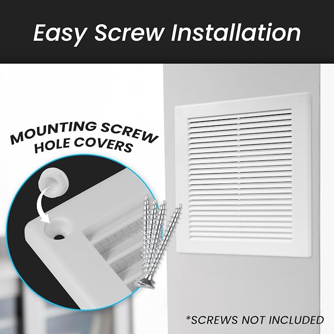 Repa Market 4 x 4 Inch White Square Air Vent Cover - Image 4
