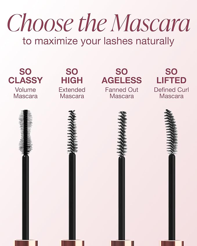 Mineral Fusion So Lifted Lash Defined Curl Mascara (Black) - Lash Lifting Mascara for Weightless Volume & Length - With Argan & Coconut Oils - Hypoallergenic