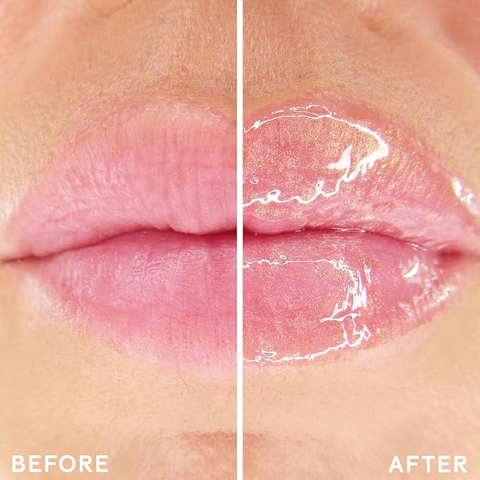 Winky Lux Pink Opal Very There Lip Oil - Hydrating Nude Pink Gloss with Jojoba Oil, Non-Sticky Glossy Lip Oil, Tinted Pink Shimmer Gloss for Juicy Lips & Soft Vanilla Scent
