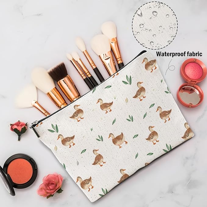 Duck Gifts for Duck Lovers, Makeup Bag Cosmetic Bag Travel Pouch, Animal Lovers Gifts for Women Girls Daughter Sisters Coworker Best Friend Friendship Graduation Birthday