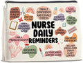 Nurse Gifts Makeup Bag, Inspirational Gifts for New Nurse Practitioner, Daily Reminders Zipper Makeup Pouch
