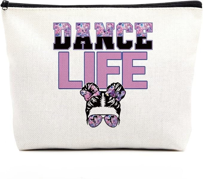 fkovcdy Dance Bag - Makeup Bag for Dancer, Teacher, Student & Teen Girls - Recital & Dance Life Gifts