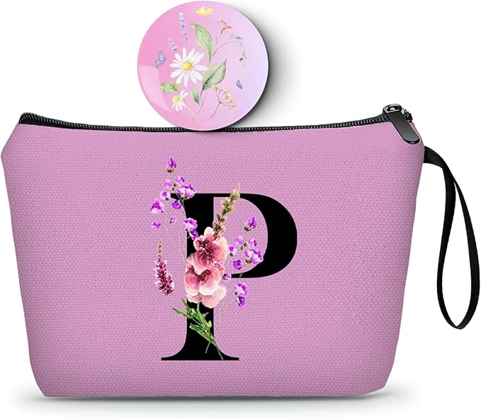 Birthday Inspirational Bridesmaid Proposal Team Small Gifts for Women Mom Aunt Teacher Sister Coworkers Makeup Cosmetic Bag Travel with Mirror Mothers Day Christmas Graduation P