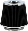 PTNHZ Universal Black 3.5" 89mm High Flow Cold Air Intake Cone Air Filter Power by PTNHZ+RACING