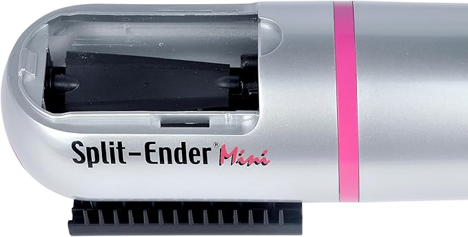 Split-Ender Mini - The Original Cordless Split End Hair Trimmer Automatic 3 AAA Battery Home Care Clipper 2-in-1 for Dry Damaged Splitting Broken Brittle Straight Curly Frizzy Beauty Styling - Pink