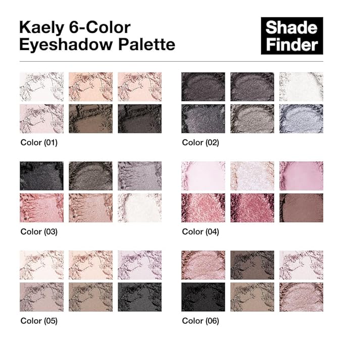 6 Colors Mini Dark Nude Brown Eye Shadow Palette Makeup for Older Women, Neutral Matte Shimmer Eyeshadow Palette Highly Pigmented Waterproof, paleta de sombras de ojos, Vegan & Cruelty-free, 06