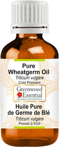 Greenwood Essential Pure Wheatgerm Oil (Triticum vulgare) Cold Pressed 50ml (1.69 oz)