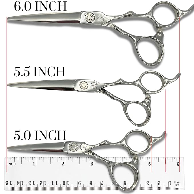 Set of Professional Hair Cutting Scissors in VG-10 Japan Steel - Includes Hair Cutting Scissors, Thinning Shears and Leather Case - Heritage for Pro's (5.5 Inch)