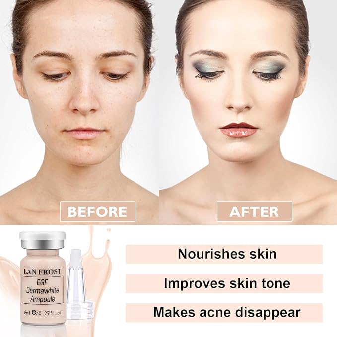 BB Pigment Serum Starter Kit Hyaluronic Acid Essence Foundation BB Facial Glow Skin Care Kit 0.27oz 12 Vials, Combined With Niacinamide and Peptides To Skin Tone Anti-Aging Foundation #1