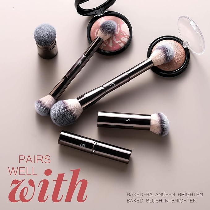 Professional Makeup Brushes BS-MALL With Travel Case - Kabuki Brush Eyeshadow Brush, Concealer Brush, Blush Brush & Foundation Brush 20 Pcs, Labeled Daily Use & Versatile Occasions