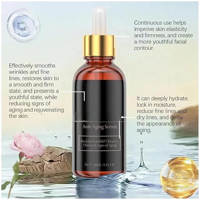 Facial Serum with Glycerin and with Peptides - Formula to Help Reduce Appearance of Fine Lines and Improve Skin Elasticity(2PCS)