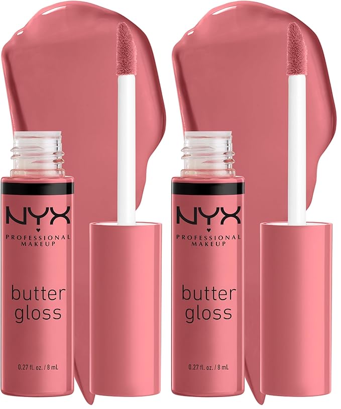 NYX PROFESSIONAL MAKEUP Butter Gloss, Tiramisu Brown | Non-Sticky | Pack of 2