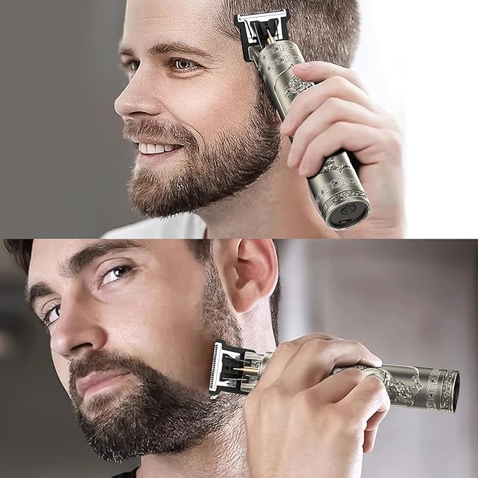Beard Trimmer for Men-Hair Clippers for Men-Cordless Rechargeable Hair Clipper and Trimmer-Beard Shaver Barbershop（Bronze）