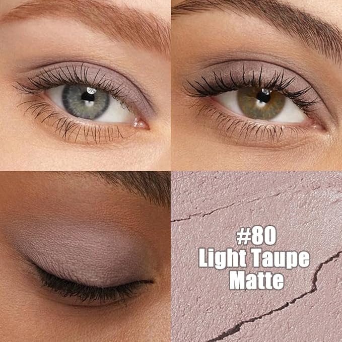 Kaely Cream Eye Shadow Sticks, Light Taupe Matte Eyeliner Pencil Eyeshadow Palette Makeup, Eye Highlighter Brightener Stick for Older Women Waterproof Pigmented, sombras para ojos, New-80