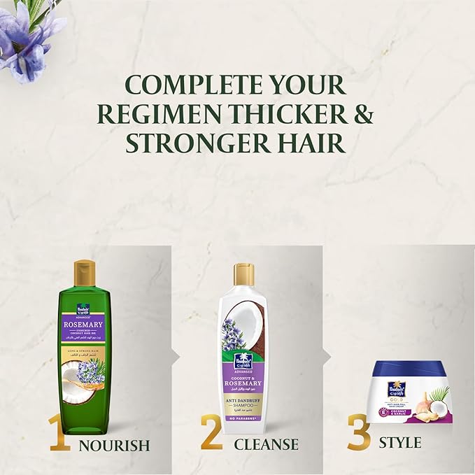 Parachute Advansed Rosemary Hair Oil with Coconut| For 2x Longer & Thicker Hair| Reduces Hairfall & Strengthens Hair| All Hair Types|No Parabens & Silicones| 10.1 Fl.oz.