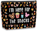 Magic Kingdom Lover Gift Halloween Snacks Cosmetic Bag Snacks Bag for Travel Cute Toiletry Bag for Girls Teens Friends Makeup Organizer Zipper Pouch (for The Snacks Black)