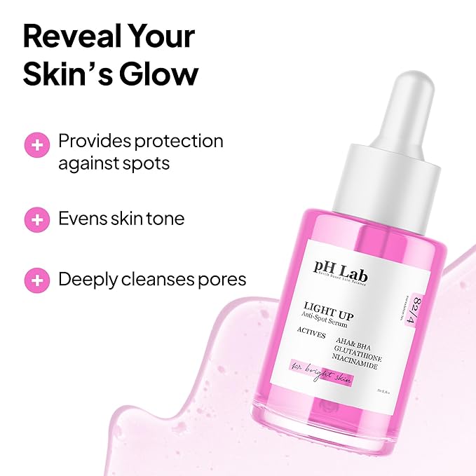 pH Lab Light Up Anti-Spot Serum, Even Skin Tone, Clean Pores, Help Prevent Blemish Formation, 1.01 Fl Oz (Pack of 1)