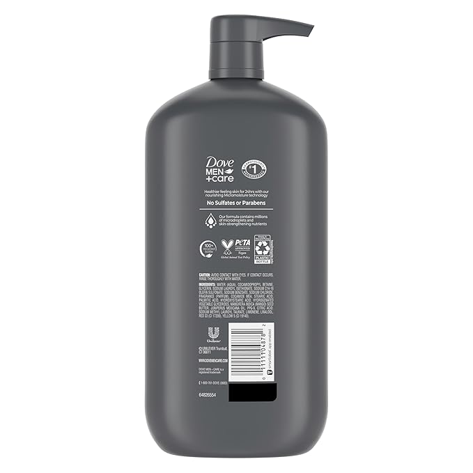 DOVE MEN + CARE body and face wash rejuvenating mango + cedarwood for Men, with 24-Hour Nourishing Micromoisture Technology, 30 oz