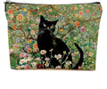 Secret Santa Gifts Black Cat Makeup Bags for Women - Cat Gifts for Women Girls Cats Lovers Sister Coworker, Cats Mom Gifts Cosmetic Bag Travel Organizer Zipper Christmas Birthday Friendship Gift