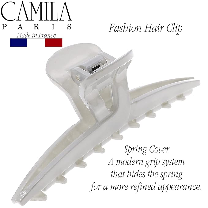 Camila Paris CP3227 French Hair Clip for Women, Narrow, Strong Hold Grip Double Teeth Girls Hair Claw Clips Jaw, Fashion Durable Styling Hair Accessories for Women, Made in France